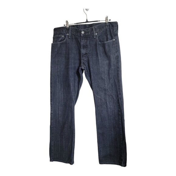 Levi's Jean Men 34x30 Black 514 Straight Fit Cut Cotton Grunge Punk Western